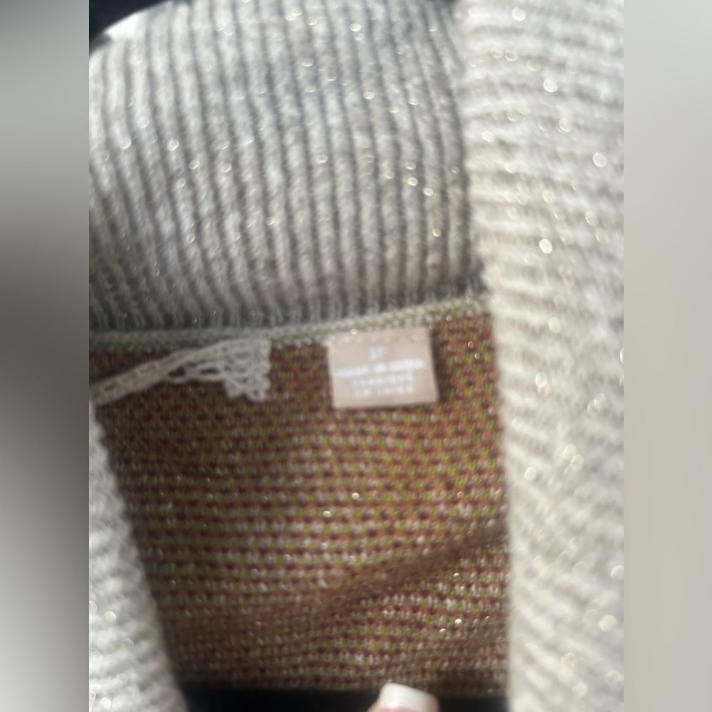 Anthropologie knitted and knotted petals swing dress sweater dress embroidered - Picture 7 of 12